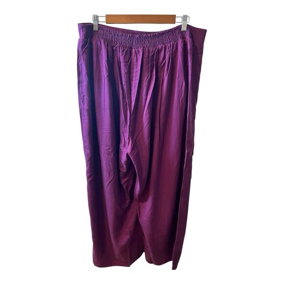 Soncy High Waist Pant With Draped Front Women’s Size 3X (22-24) Purple NWT - Picture 3 of 10